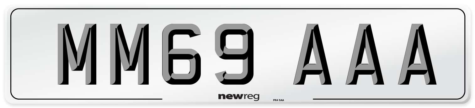 MM69 AAA Number Plate from New Reg